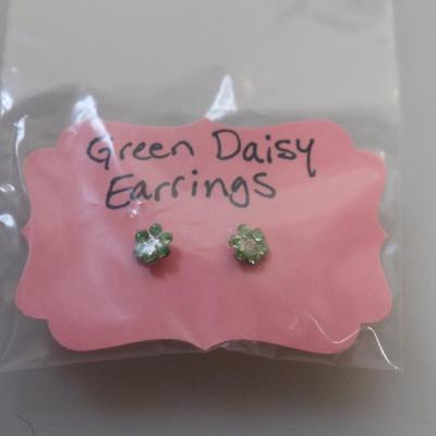 Green Daisy Earring
