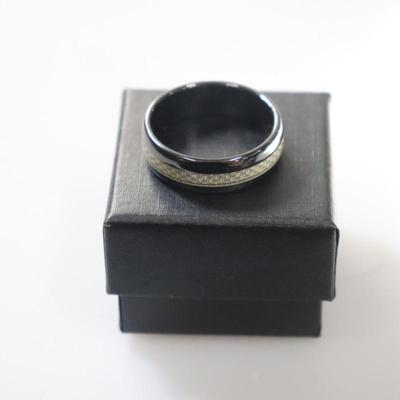 Ceramic Inlay Male Size 12.5 Ring