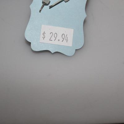 Silver 925 Grey Pearl Dangle earrings
