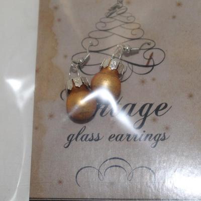 Vintage Glass Earrings LOT of 4