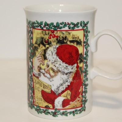 Dunoon Stoneware Coffee tea Mug Cup Christmas Wishes Santa Made in Scotland