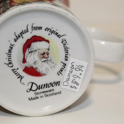 Dunoon Stoneware Coffee tea Mug Cup Christmas Wishes Santa Made in Scotland