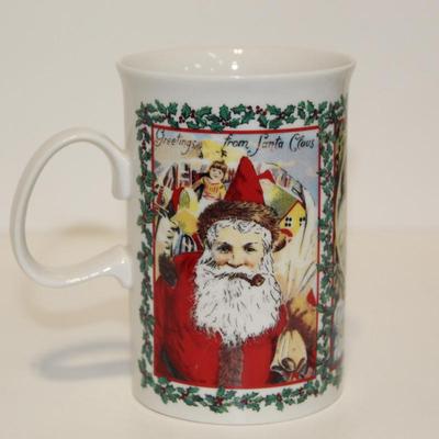 Dunoon Stoneware Coffee tea Mug Cup Christmas Wishes Santa Made in Scotland