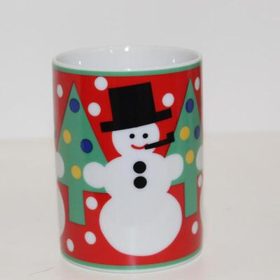 Vintage Otagiri Japan Design S. Papel Snowman Coffee Mug