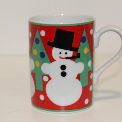 Vintage Otagiri Japan Design S. Papel Snowman Coffee Mug