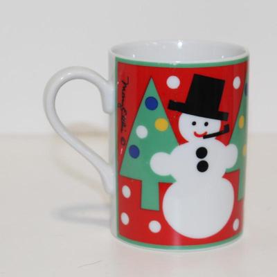 Vintage Otagiri Japan Design S. Papel Snowman Coffee Mug
