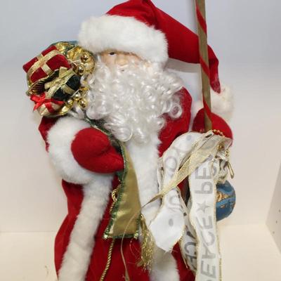 Vtg Joy to the World Santa Claus with Gifts