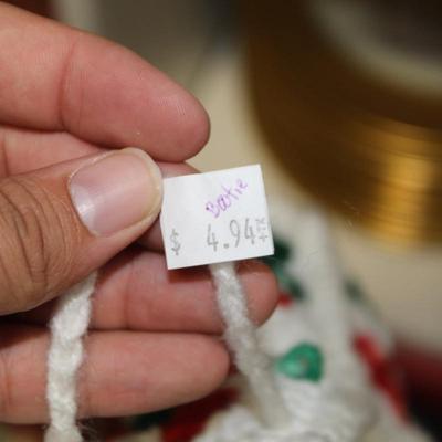 Hand Crocheted Chrstimas Bootie tiny