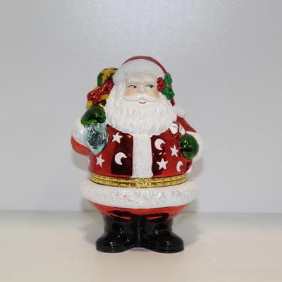 Christopher Radko 2004 Chub-a-Dub Santa Hinged Candy Container 6" x 4.5