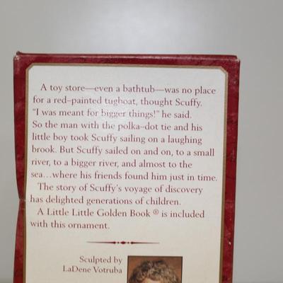 2000 Hallmark Ornament Scuffy The Tugboat With Little Little Golden Book