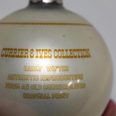Currier and Ives Winter In The Country Christmas Ornament Bulb