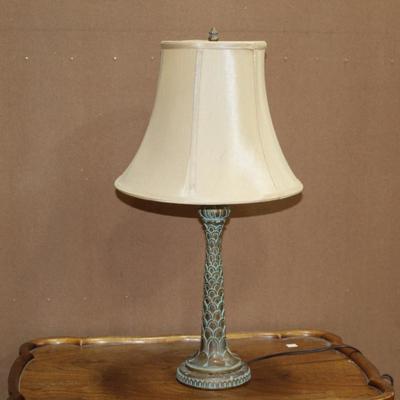 Mermaid inspired lamp with green and copper color