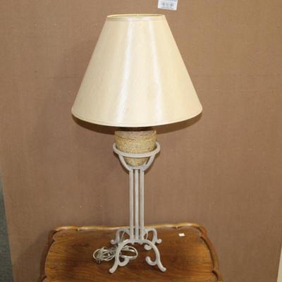 Weathered wired lamp