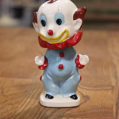 Vintage Ceramic Bozo the Clown Style Bobble Head. 1960’s Japan