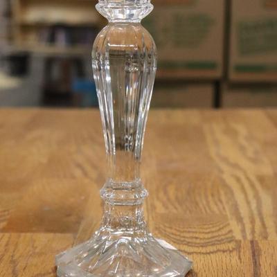 Crystal candle holder.