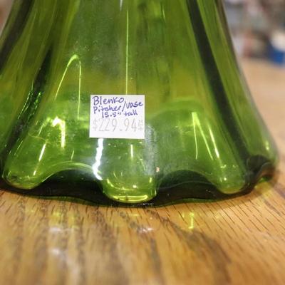 Bleno Green Pitcher / Vase 15.5" Tall