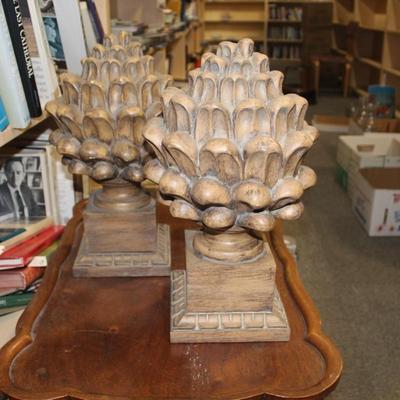 Pair Of 19th Century Terracotta Pineapple Finials