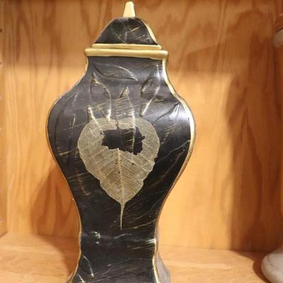 Black and gold vase