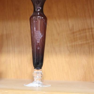 Hand Blown Bud Vases Amethyst Purple Glass