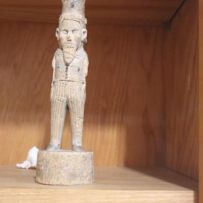 Handcarved man statue