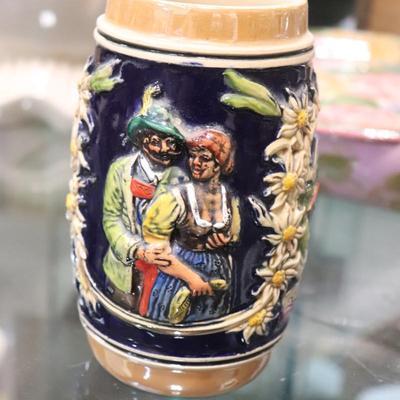 Vintage Mid Century German Beer Stein Tankard set of 3