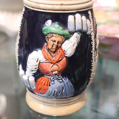 Vintage Mid Century German Beer Stein Tankard set of 3