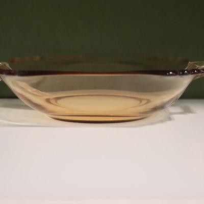 Vintage 1930's Fostoria mayfair topaz amber bowl