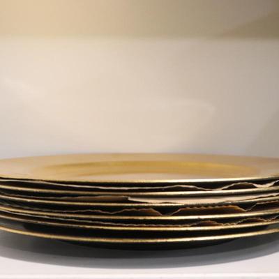 Vintage Gold Leaf and Laquerware Charger Plates