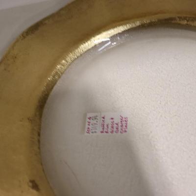 Unbranded Glass Gold Dinnerware Plates (Set of 4)