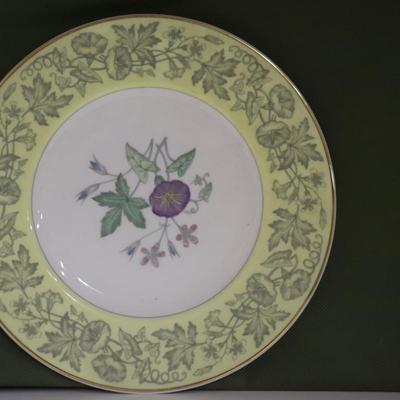 Set of 6 Wedgwood Wildflower Yellow Bone China Dinner Plates,