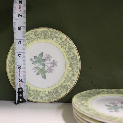 Set of 6 Wedgwood Wildflower Yellow Bone China Dinner Plates,