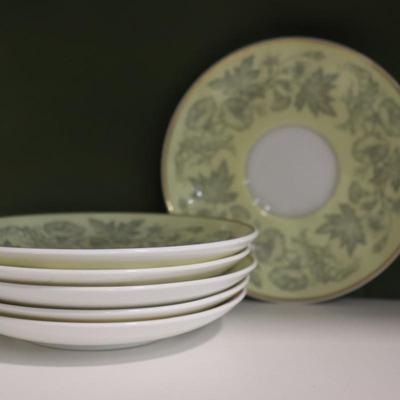Set of 6 Wedgwood Wildflower Yellow Bone China Dinner Plates,