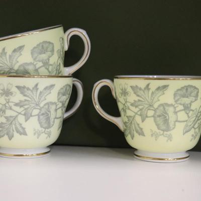 Set of 6 Wedgwood Wildflower Yellow Bone China Dinner Plates,