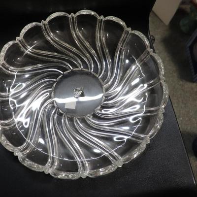 NOS Home Beautiful Crystal Windstar Platter 13 1/4" - Made in Germany