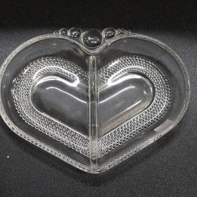 Duncan Miller TEARDROP Tear Drop Pattern Divided Heart Dish