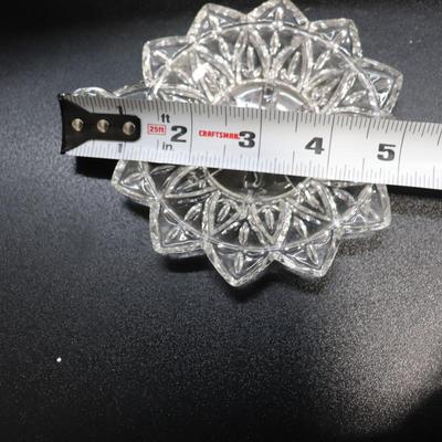 Vintage Federal Glass Petal Candle Stick Holder