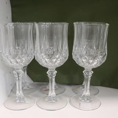 Set of 6 Crystal wine glasses