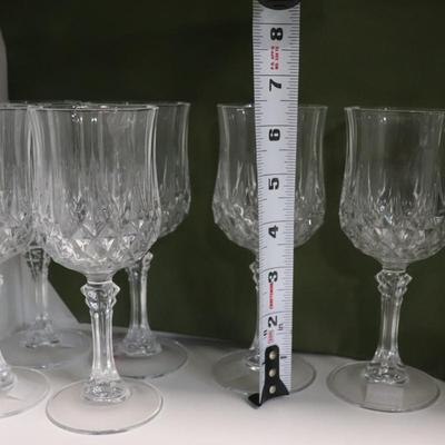 Set of 6 Crystal wine glasses