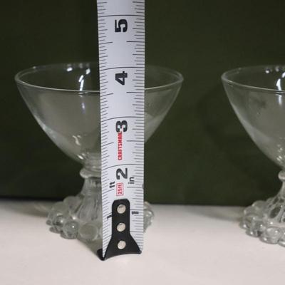 Vintage Anchor Hocking Clear Boopie Champagne/Tall Sherbet Glasses/1950’s/Mid Century (set of 2)