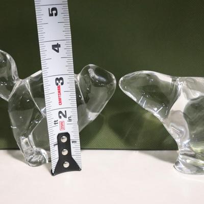 VILLEROY & BOCH Germany Crystal arched Back CAT and POLAR BEAR Figurine