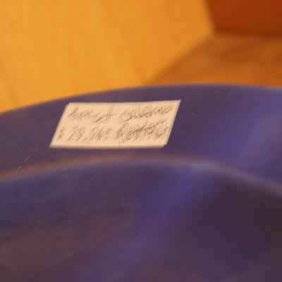 Uranium Glaze California Pottery Grill Plate/Divided Plate, Vintage Lot of 4