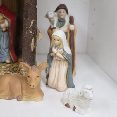 Vtg Christmas Nativity Manger