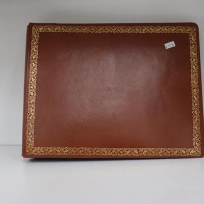 Brown faux leather with gold accent album