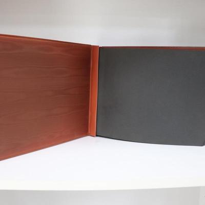Brown faux leather with gold accent album