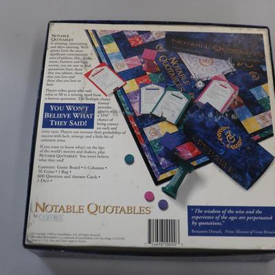 Notable Quotables Game