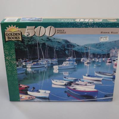 Hoyle 500 Whale puzzle and Golden books500 piece puzzle