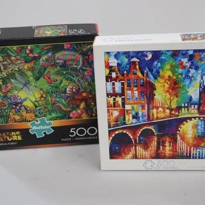 Lot of 2 puzzles Amazing Nature & Amsterdamn