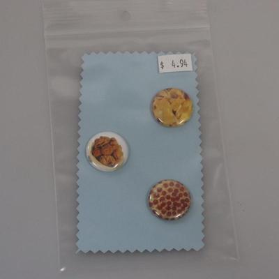 3 sets of food pins