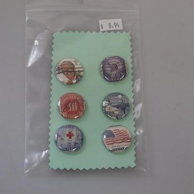 6 sets of stamp pins