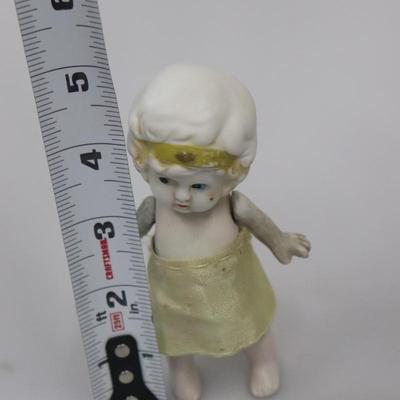 Vintage 4" Bisque Flapper Doll